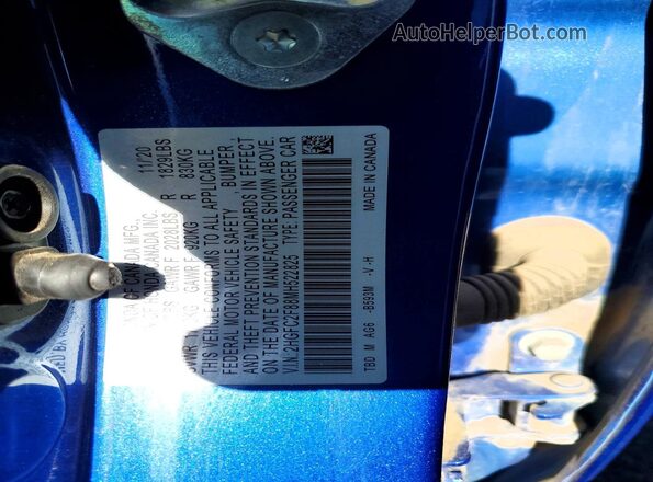 2HGFC2F88MH522825 2021 HONDA CIVIC Blue Widok komory silnika
