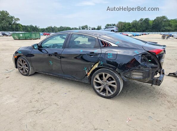 2HGFC2F89KH567320 2019 HONDA CIVIC Black უკანა მარცხენა