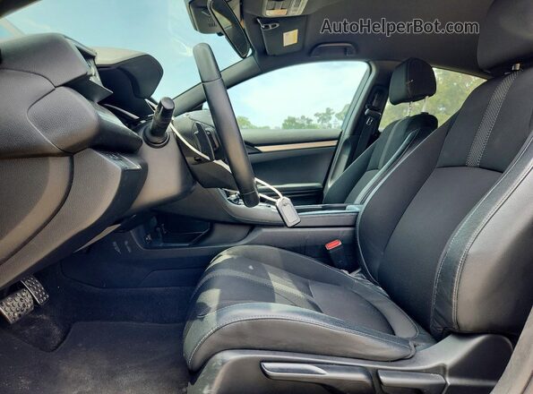2HGFC2F89KH567320 2019 HONDA CIVIC Black წინა სალონის ხედი