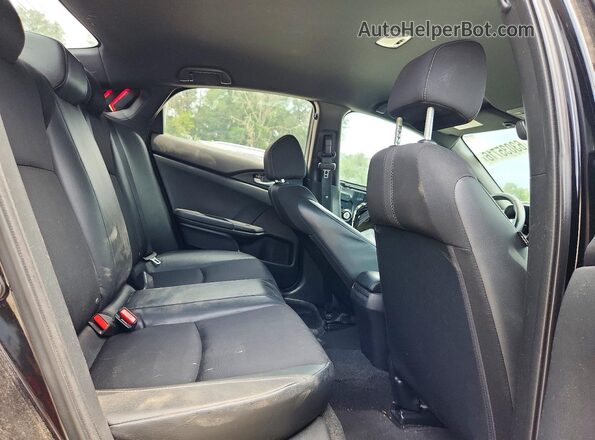 2HGFC2F89KH567320 2019 HONDA CIVIC Black უკანა სავარძლების ხედი
