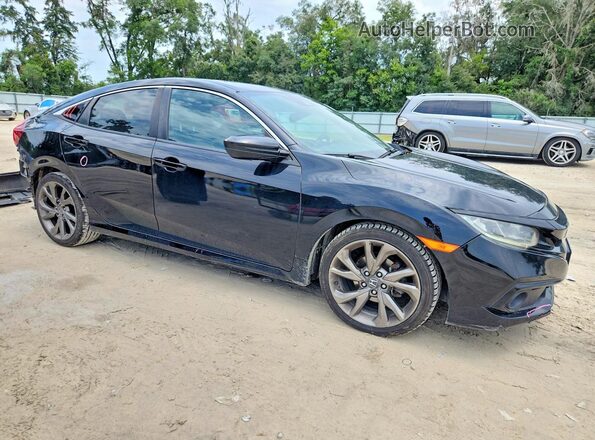 2HGFC2F89KH567320 2019 HONDA CIVIC Black წინა მარჯვენა