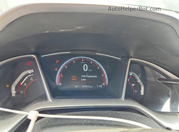 2HGFC2F89KH567320 2019 HONDA CIVIC Black ხელსაწყოთა პანელის ხედი