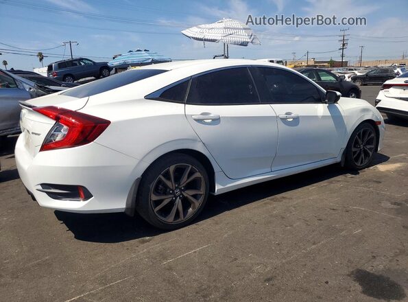2HGFC2F89KH592413 2019 HONDA CIVIC White Trasero derecho
