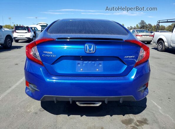 2HGFC2F8XKH532916 2019 HONDA CIVIC Blue Vista trasera