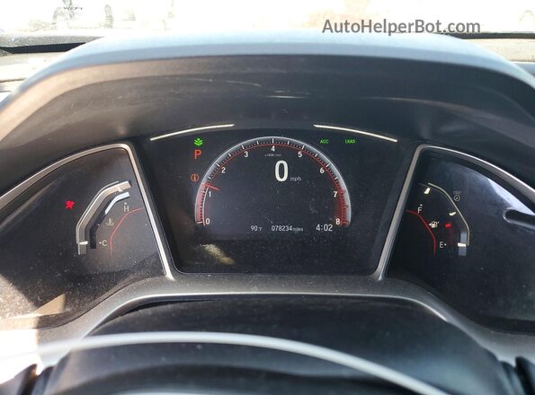 2HGFC2F8XKH532916 2019 HONDA CIVIC Blue Vista del cuadro de instrumentos