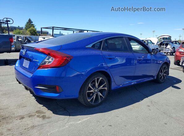 2HGFC2F8XKH532916 2019 HONDA CIVIC Blue Trasero derecho