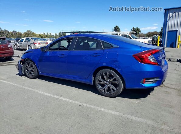 2HGFC2F8XKH532916 2019 HONDA CIVIC Blue Trasero izquierdo