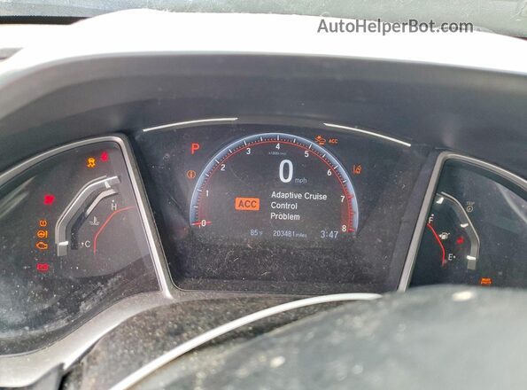 2HGFC2F8XLH515079 2020 HONDA CIVIC Blue ხელსაწყოთა პანელის ხედი