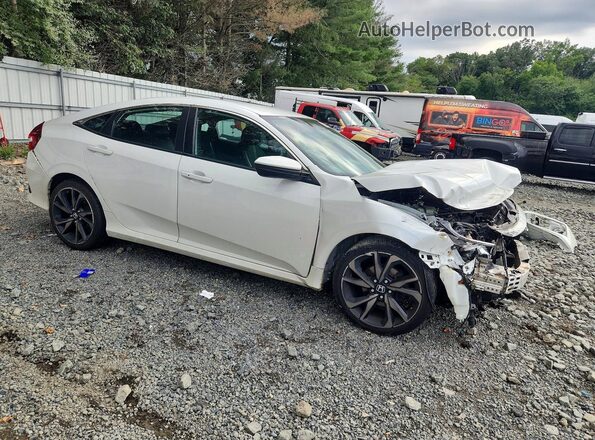 2HGFC2F8XMH553381 2021 HONDA CIVIC Белый Передняя правая четверть