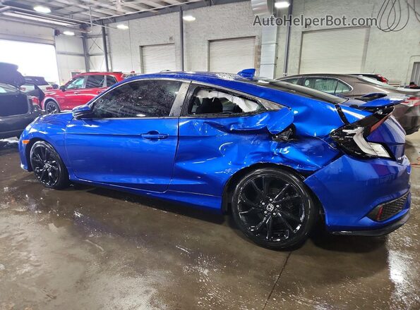 2HGFC3A50JH756035 2018 HONDA CIVIC Blue Rear left