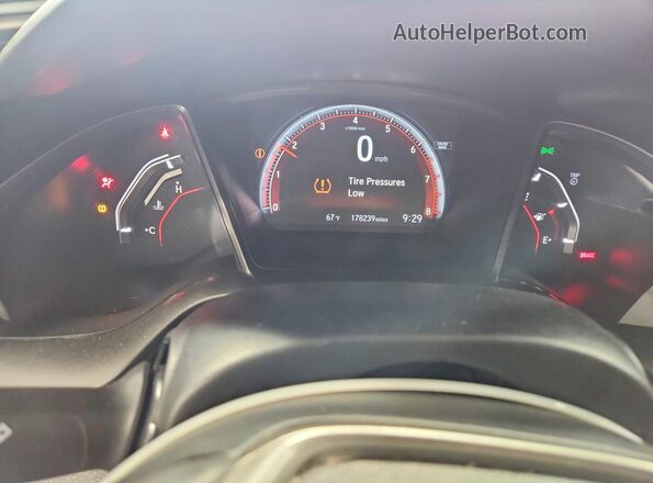 2HGFC3A50JH756035 2018 HONDA CIVIC Blue Instrument cluster view