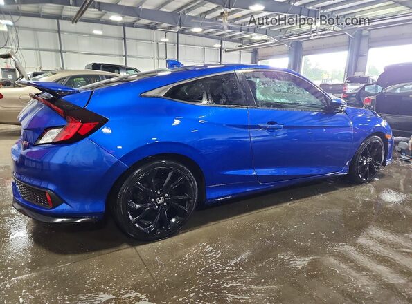 2HGFC3A50JH756035 2018 HONDA CIVIC Blue Rear right
