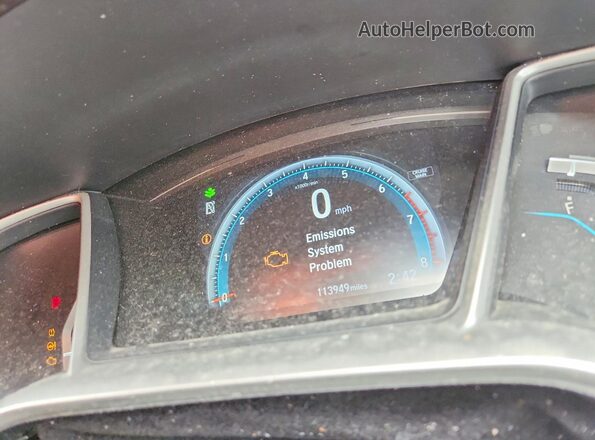 2HGFC3B36JH357742 2018 HONDA CIVIC Blue Սարքավորումների վահանակի տեսք