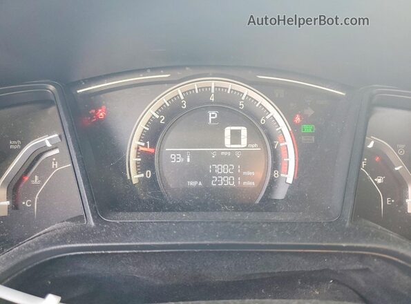 2HGFC4B07HH303159 2017 HONDA CIVIC Red Սարքավորումների վահանակի տեսք