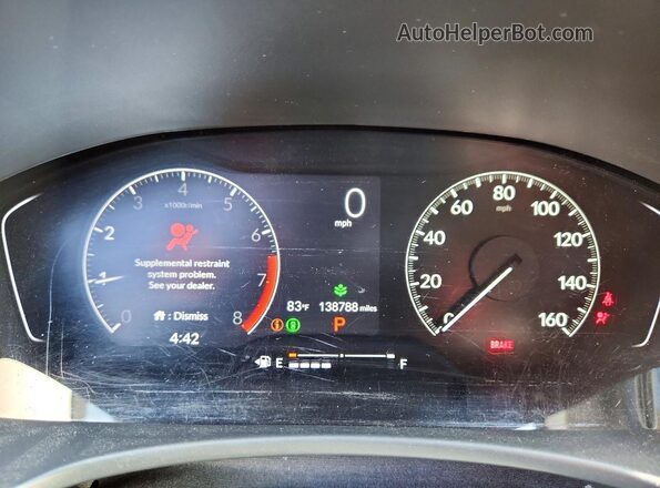 2HGFE1F70NH318985 2022 HONDA CIVIC White ხელსაწყოთა პანელის ხედი