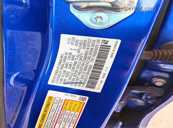 2HGFE1F79PH306904 2023 HONDA CIVIC Blue Widok komory silnika