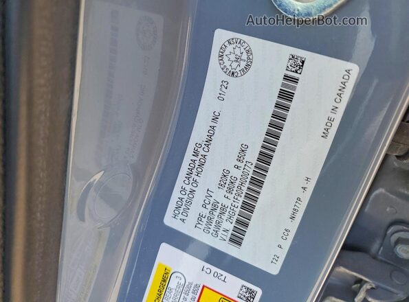 2HGFE1F90PH000773 2023 HONDA CIVIC Gray Engine compartment view