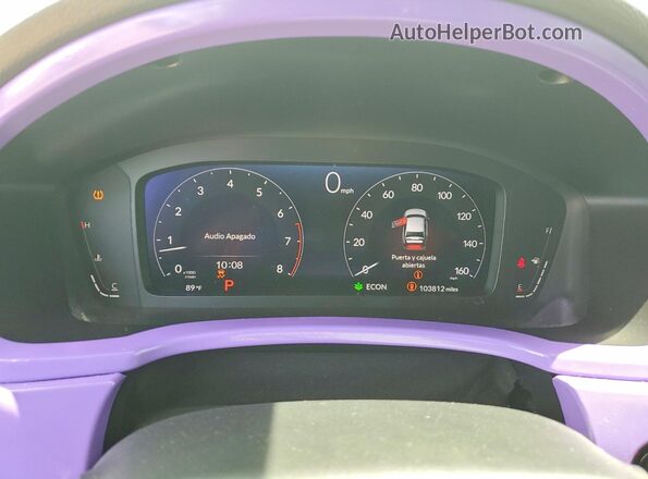 2HGFE1F96NH311217 2022 HONDA CIVIC White Instrument cluster view
