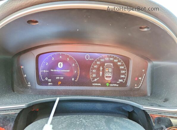 2HGFE1F97NH007488 2022 HONDA CIVIC Black Instrument cluster view