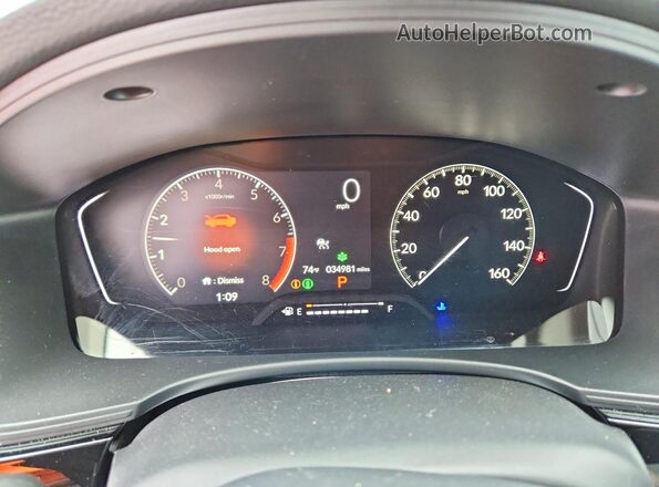 2HGFE2F26SH604880 2025 HONDA CIVIC Black Вид щитка приладів