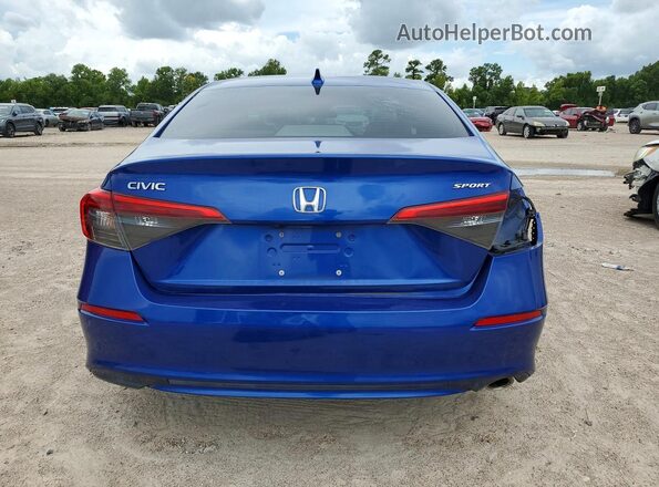 2HGFE2F55NH553466 2022 HONDA CIVIC Blue Vista trasera