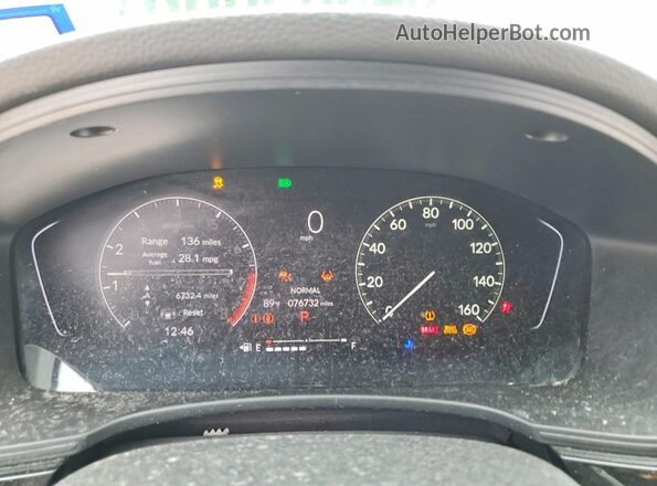 2HGFE2F55NH553466 2022 HONDA CIVIC Blue Vista del cuadro de instrumentos