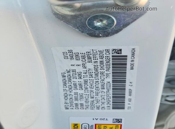 2HGFE2F57PH532234 2023 HONDA CIVIC White ძრავის განყოფილების ხედი