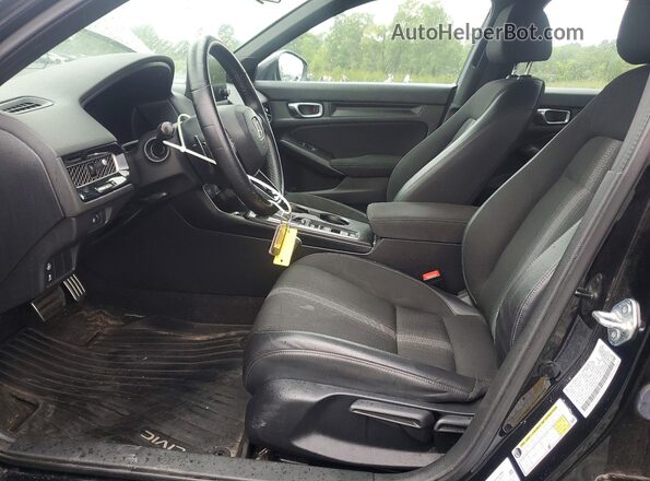 2HGFE2F57PH536249 2023 HONDA CIVIC Black წინა სალონის ხედი