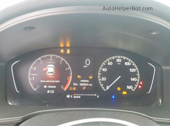 2HGFE2F57PH536249 2023 HONDA CIVIC Black ხელსაწყოთა პანელის ხედი
