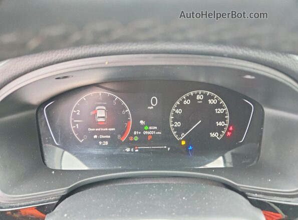 2HGFE2F58NH540663 2022 HONDA CIVIC Silver Вид щитка приладів