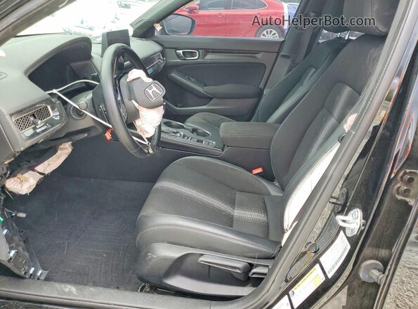2HGFE2F58NH593380 2022 HONDA CIVIC Black წინა სალონის ხედი