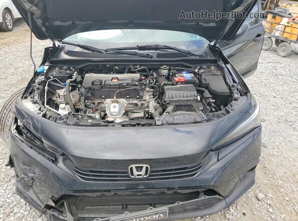 2HGFE2F58NH593380 2022 HONDA CIVIC Black უკანა სალონის ხედი