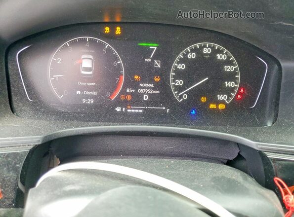 2HGFE2F58NH593380 2022 HONDA CIVIC Black ხელსაწყოთა პანელის ხედი