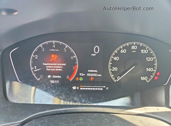 2HGFE2F59NH560162 2022 HONDA CIVIC Charcoal Вид щитка приладів