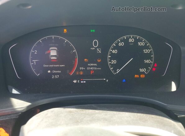 2HGFE2F59TH595233 2026 HONDA CIVIC White Vista del cuadro de instrumentos