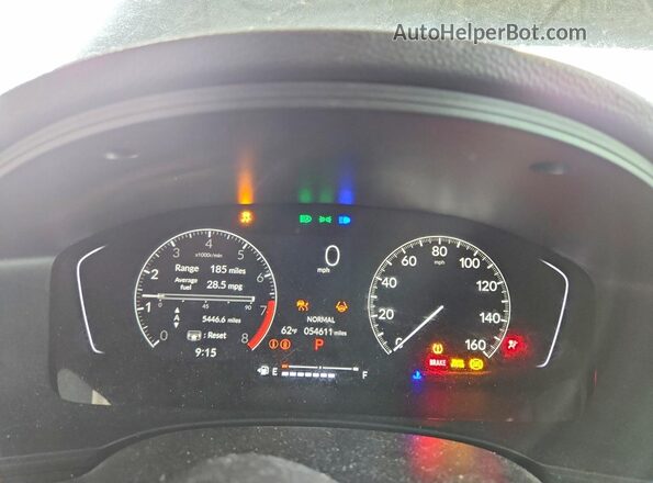 2HGFE2F5XNH606811 2022 HONDA CIVIC Black Widok zestawu wskaźników