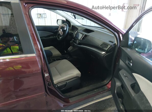 2HKRM4H55GH604580 2016 HONDA CR-V Maroon Front interior view
