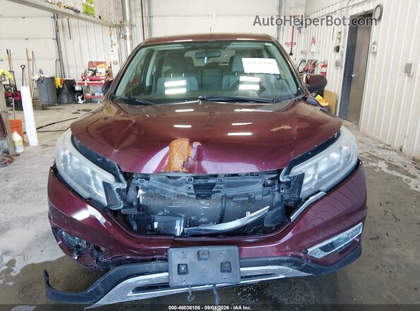 2HKRM4H55GH604580 2016 HONDA CR-V Maroon Instrument cluster view