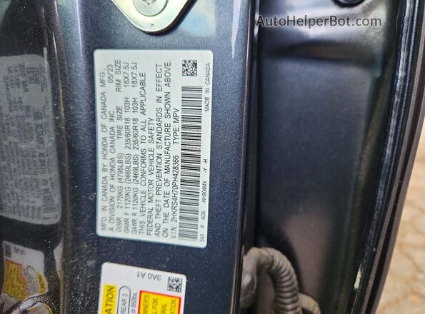 2HKRS4H70PH428366 2023 HONDA CR-V Black Widok komory silnika