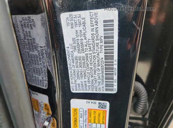 2HKRS6H92PH805518 2023 HONDA CR-V Black Вид наклейки з VIN-кодом