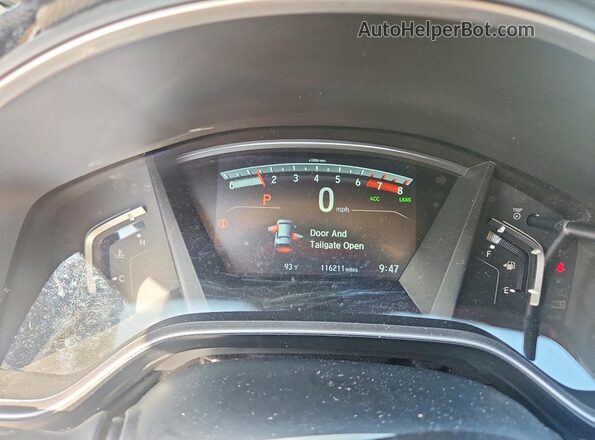 2HKRW2H55HH668893 2017 HONDA CR-V White Instrument cluster view