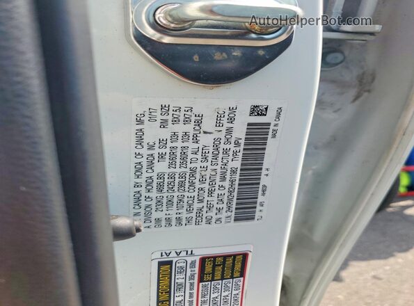 2HKRW2H82HH611982 2017 HONDA CR-V White VIN sticker view