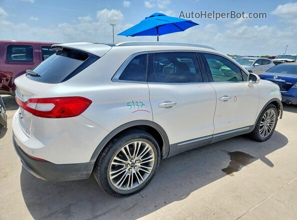 2LMTJ6LR7GBL53965 2016 LINCOLN MKX White უკანა მარჯვენა