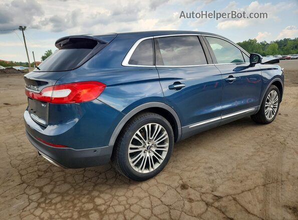 2LMTJ8LR9GBL32076 2016 LINCOLN MKX Blue Задня права чверть