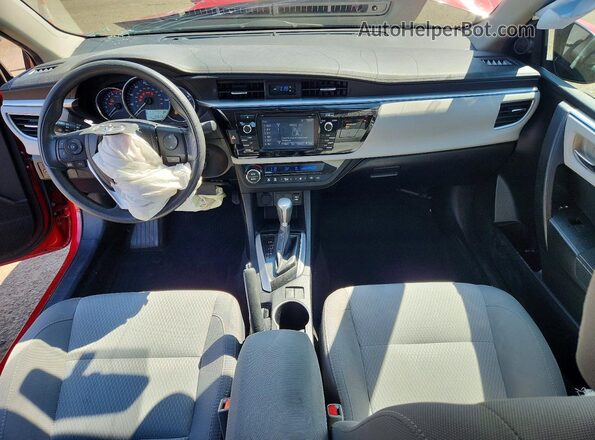 2T1BURHE0GC546220 2016 TOYOTA COROLLA Red Dashboard view