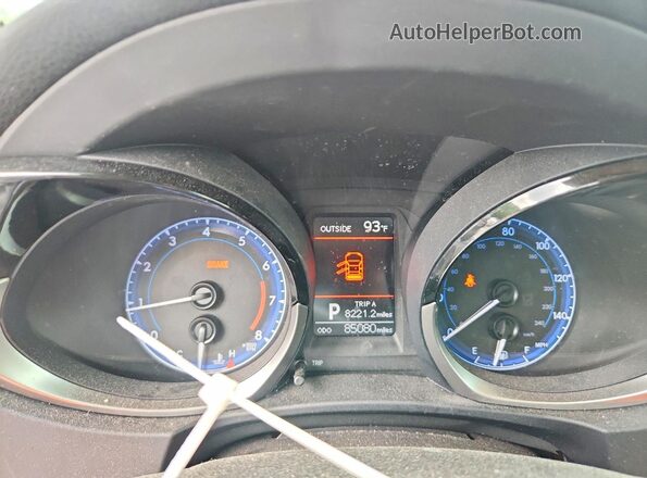 2T1BURHE0GC716401 2016 TOYOTA COROLLA Gray Instrument cluster view