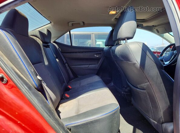 2T1BURHE0HC806911 2017 TOYOTA COROLLA Red Rear seats view