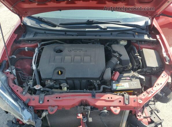 2T1BURHE1JC043092 2018 TOYOTA COROLLA Red Widok wnętrza z tyłu