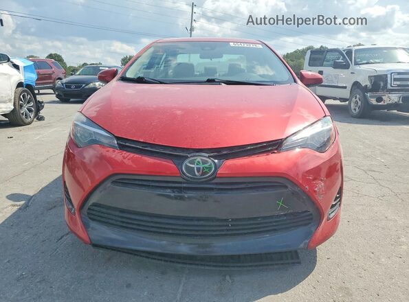 2T1BURHE1JC043092 2018 TOYOTA COROLLA Red Widok z przodu