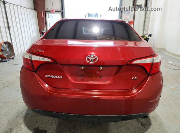 2T1BURHE2GC623363 2016 TOYOTA COROLLA Красный Вид сзади